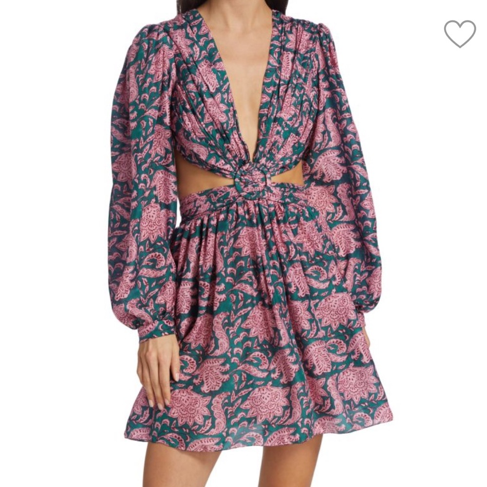 Hannah artwear blue and pink pattern mini dress. Size 2/medium